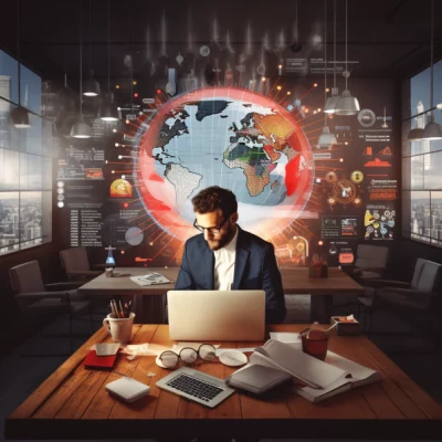 Mand som foretager en data analyse