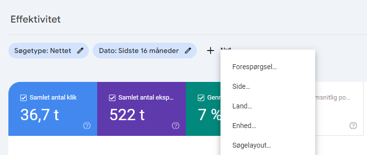GSC eksempel med filtre