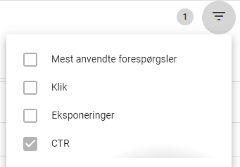 GSC eksempel med filtre i datasæt